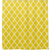 Cool Yellow Quatrefoil Patroon Douchegordijn (Voorkant)