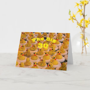 Cool Yellow Rubber Ducks Funny 30th Birthday Kaart