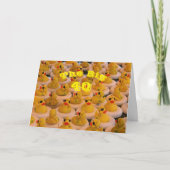 Cool Yellow Rubber Ducks Funny 40th Birthday Kaart (Voorkant)