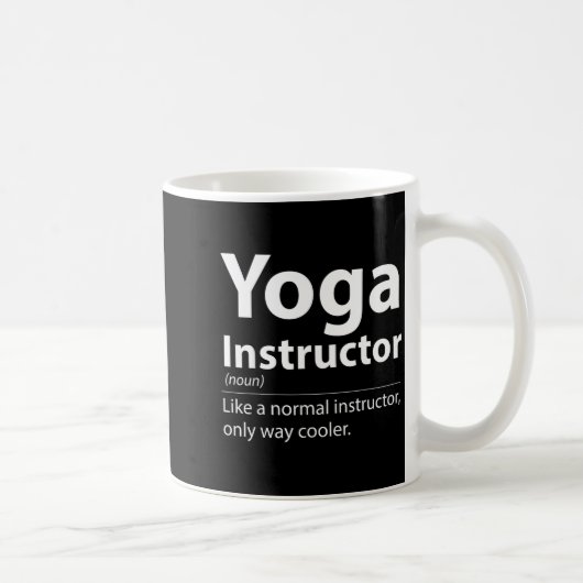 Cool Yoga Instructor Definition Funny Yoga Lover  Koffiemok (Rechts)