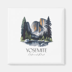 Cool Yosemite National Park Wandelen Aquarel Graf Magneet