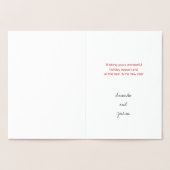 Cool Yule Modern Script Trees Holiday Gold Folie Kaarten (Binnen)