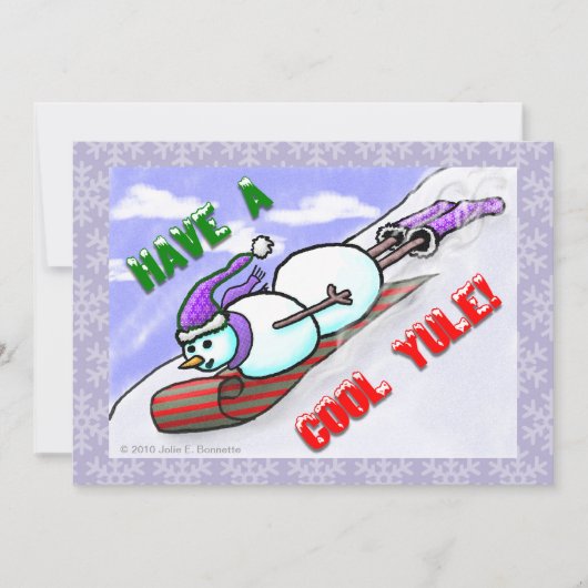 Cool Yule Snowman Uitnodiging (Voorkant)