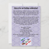 Cool Yule Snowman Uitnodiging (Achterkant)