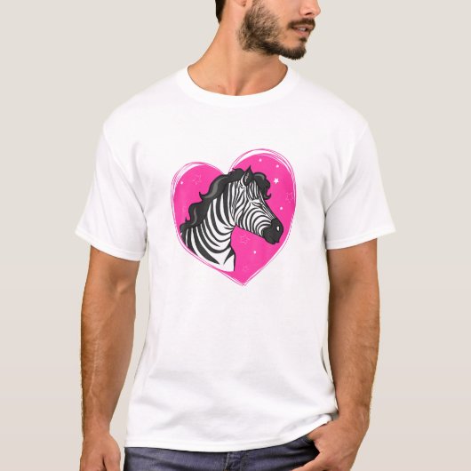 Cool zebra grappige hipster zebra dierliefhebber h t-shirt (Voorkant)