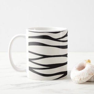 Cool zebra patroon strepen cafe mok