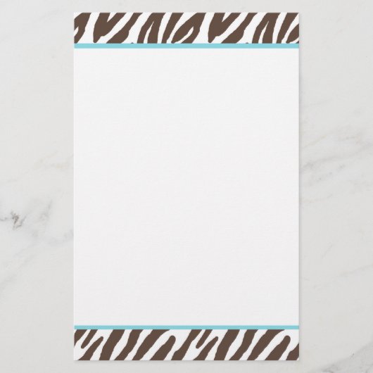 Cool Zebra Pattern Briefpapier (Voorkant)