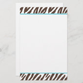 Cool Zebra Pattern Briefpapier (Voorkant / Achterkant)
