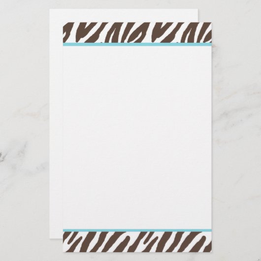 Cool Zebra Pattern Briefpapier (Voorkant / Achterkant)