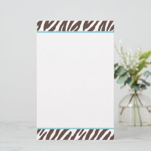 Cool Zebra Pattern Briefpapier (Staand voorkant)