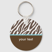 Cool Zebra Pattern Sleutelhanger (Voorkant)