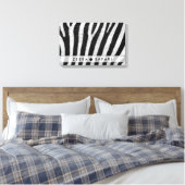 Cool Zebra Pattern Textuur Canvas Afdruk (Insitu (Slaapkamer))