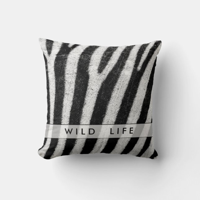 Cool Zebra Pattern Textuur Kussen (Voorkant)