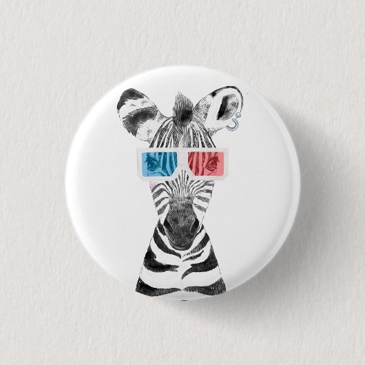 Cool Zebra   Ronde Button 3,2 Cm (Voorkant)