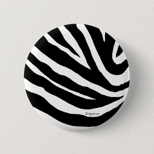 Cool Zebra Stripes Button Pin (Voorkant)
