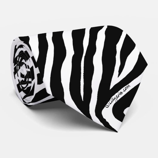 Cool Zebra Stripes Necktie Stropdas (Opgerold)