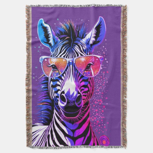 Cool Zebra Vibes Deken (Voorkant Verticaal)