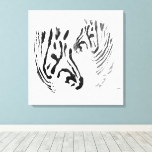 Cool Zebra Wildlife Art Custom Color Canvas Afdruk