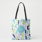 Cool Zee Horse Pattern Monogramed Tote Bag (Voorkant)