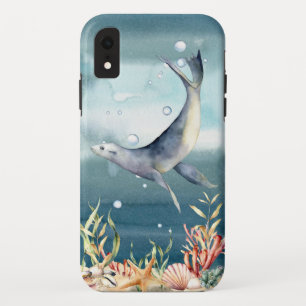 Cool Zee Lion Aquatic Underwater Scene iPhone XR Hoesje