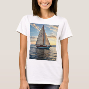 Cool zeilboot T-shirt