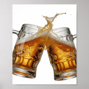 Cool Zilver PROOST OP GOEDE GEZONDHEID Tekst Desig Poster