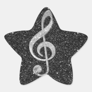 Cool zilveren glitter-schuurbedekking verdrievouwb ster sticker