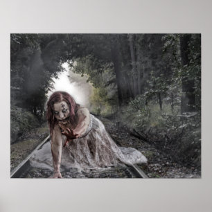 Cool Zombie Girl Poster