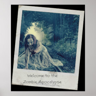 Cool Zombie Girl Poster
