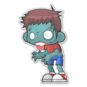 Cool Zombie Guy Creepy Sticker (Voorkant)