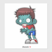 Cool Zombie Guy Creepy Sticker (Vel)
