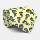 Cool Zombie Pattern Creepy Cute Stropdas (Opgerold)