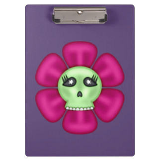 Cool Zombie Skull Flower Klembord