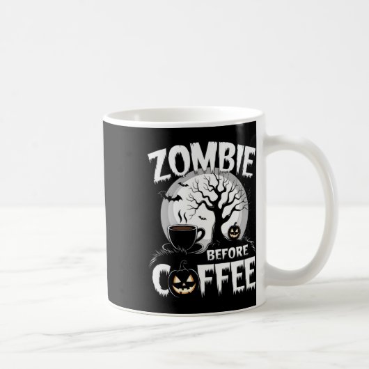 Cool Zombie Voor Koffie Halloween Grappig Koffiemok (Rechts)