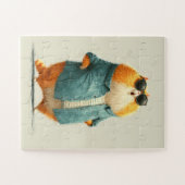 Cool Zonnebril Cat – Stijlvolle Puzzel Legpuzzel (Horizontaal)