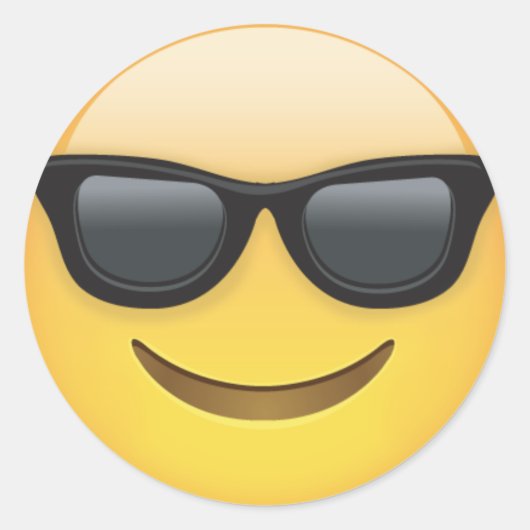Cool Zonnebril Emoji Dude Stickers (Voorkant)