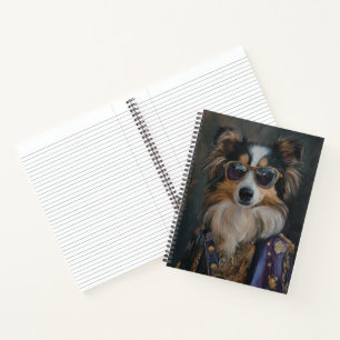 Cool Zonnebril Rockstar Shetland Sheepdog Sheltie Notitieboek