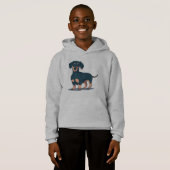 Cool zwart dachshond hondenontwerp (Voorkant volledig)