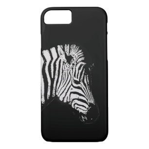 Cool zwart en wit zebra dier wildlife zwart 	iPhone 8/7 hoesje