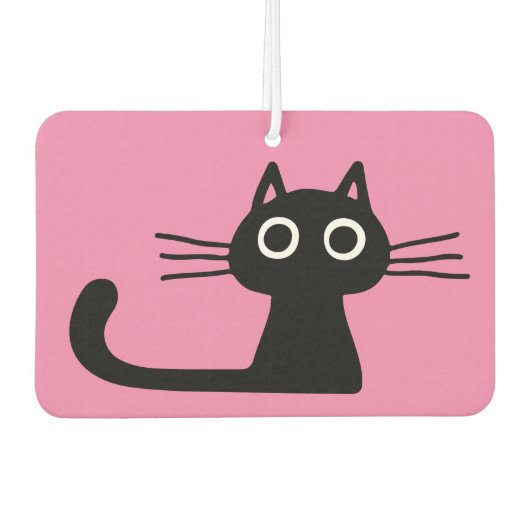 Cool Zwart Kitty Kat Purrfect Pink Luchtverfrisser (Voorkant)