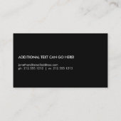 COOL ZWART op ZWART DESIGN Visitekaartje (Achterkant)