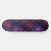 Cool Zwart Paarse Rode Spin Web Design Skateboard (Horizontaal)