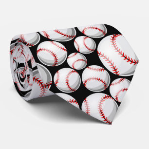 cool zwart wit Baseball sportpatroon Stropdas