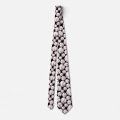 cool zwart wit Baseball sportpatroon Stropdas (Achterkant)