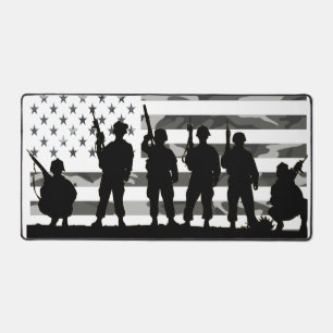 Cool zwart-wit camouflage Amerikaanse vlag Soldate Bureaumat