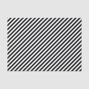 Cool zwart/wit diagonaal strepe klassieke geometri tissuepapier