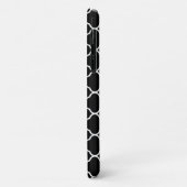 Cool Zwart-wit Quatrefoil Tegel Pattern Case-Mate iPhone Case (Achterkant/links)