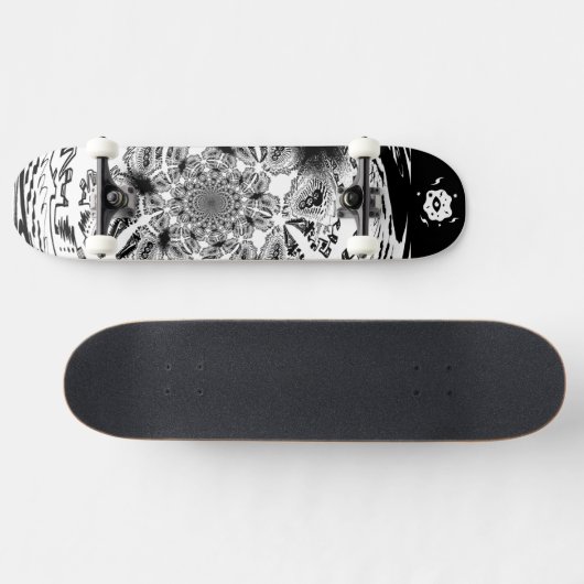 Cool Zwart Wit Skateboard (Horizontaal)