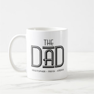Cool Zwart Wit Type Gepersonaliseerde Dad Mok