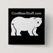 CoolBearStuff.com Vierkante Button 5,1 Cm (Voorkant)